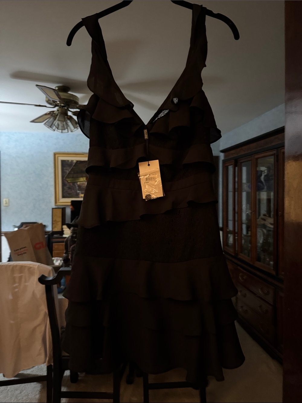 Bardot Black Ruffle Babylon Mini Dress